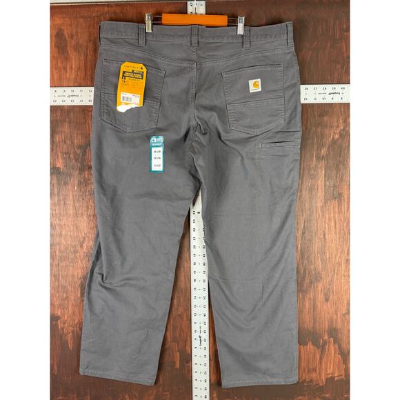 Carhartt‎ Rugged Flex Relaxed Fit Canvas 5 Pocket Work Pants Stretch Gray 42x30 - Picture 2 of 10